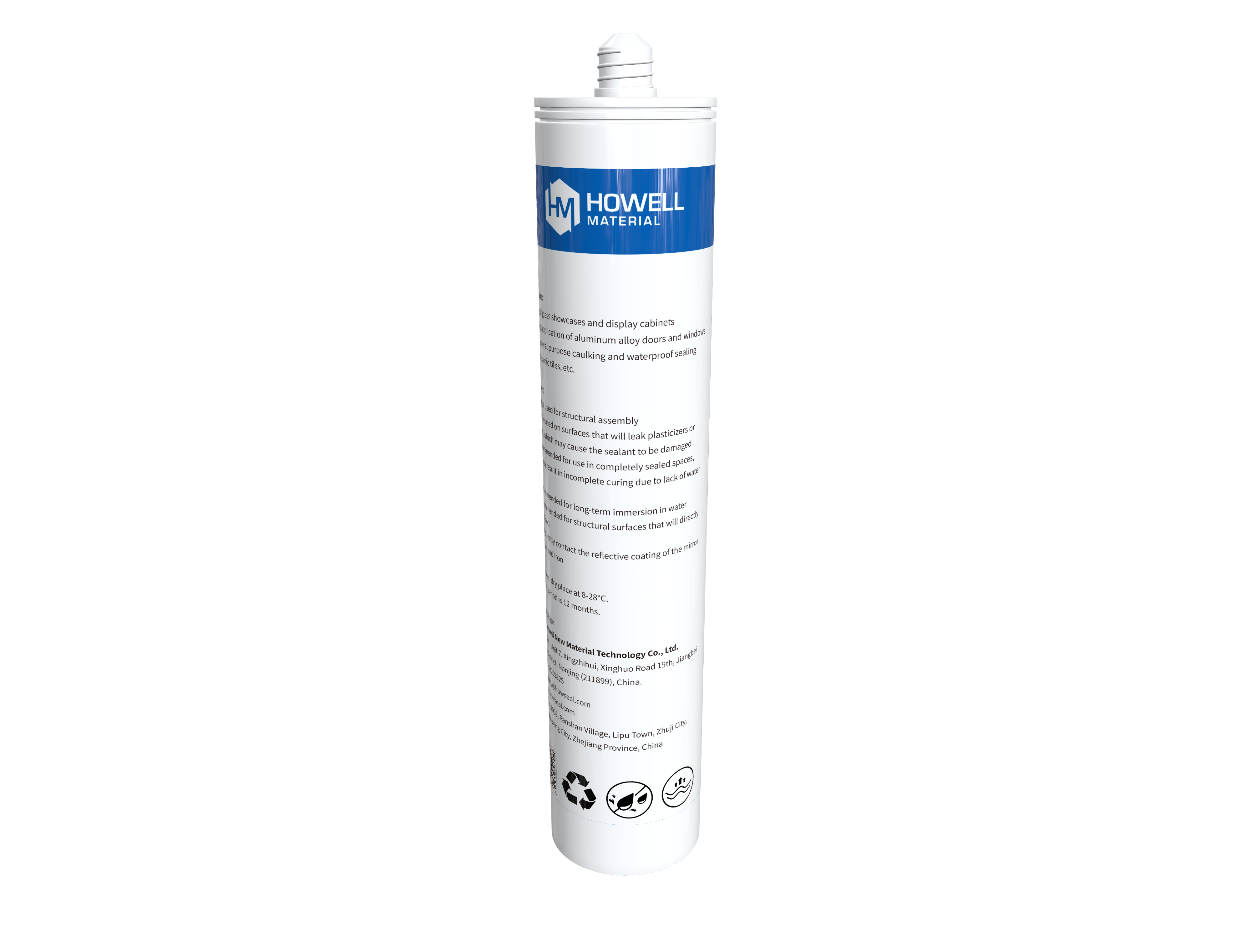 600 ° F Temture Sellador de silicona para construcción, decoración e industirsl aplicación