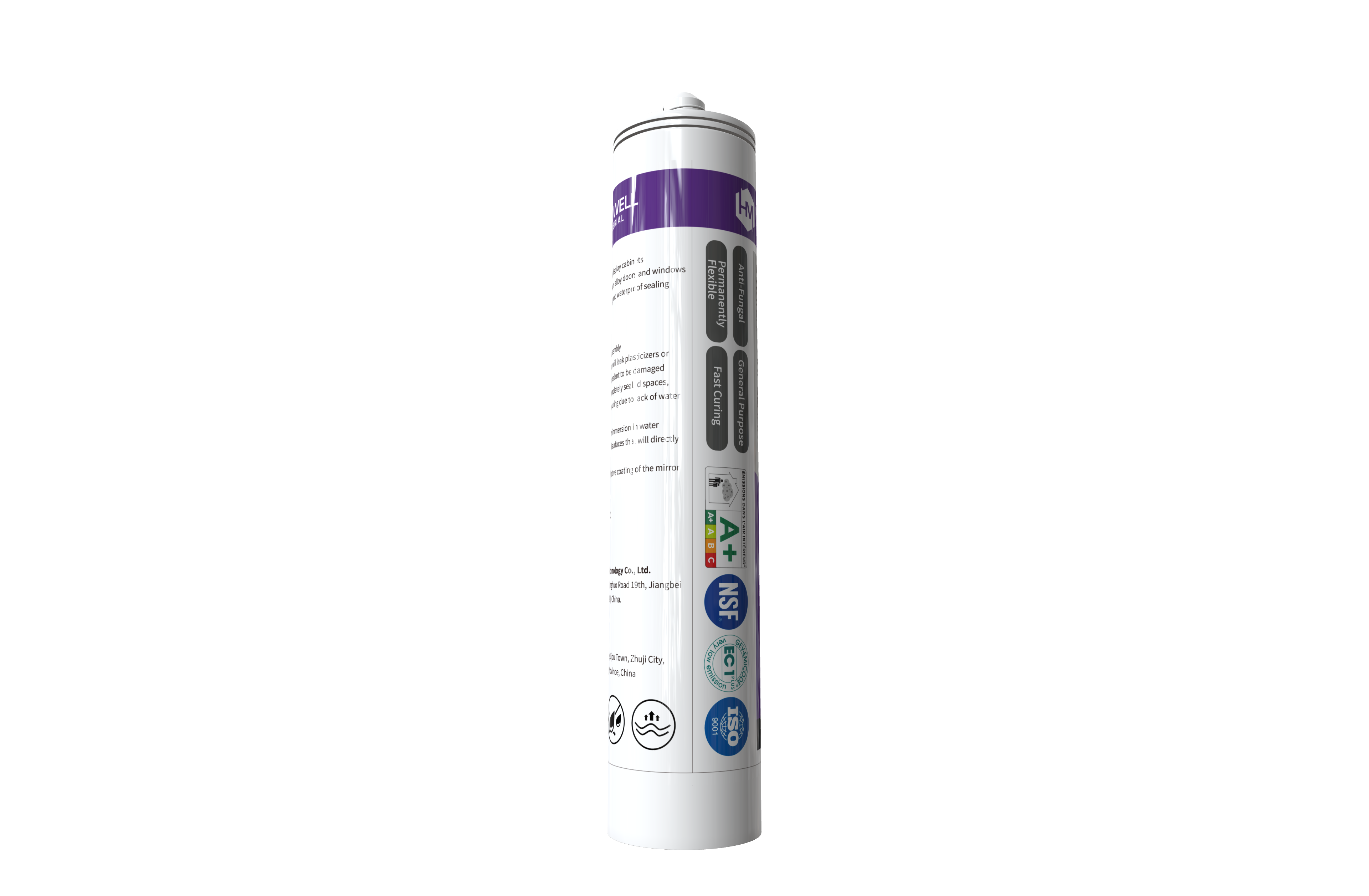 AA400 Sellador de silicona de acetoxi de curado AA400 para sellador de silicona para vidrio y aleaciones de aluminio
