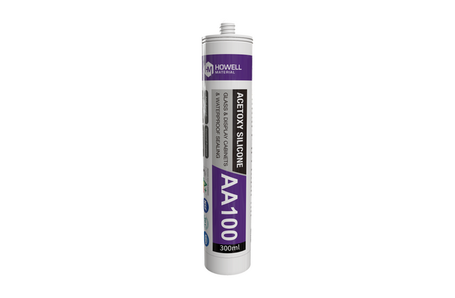 100% de sellador de cura de acetoxi de alto rendimiento de silicona, ultra claro, negro