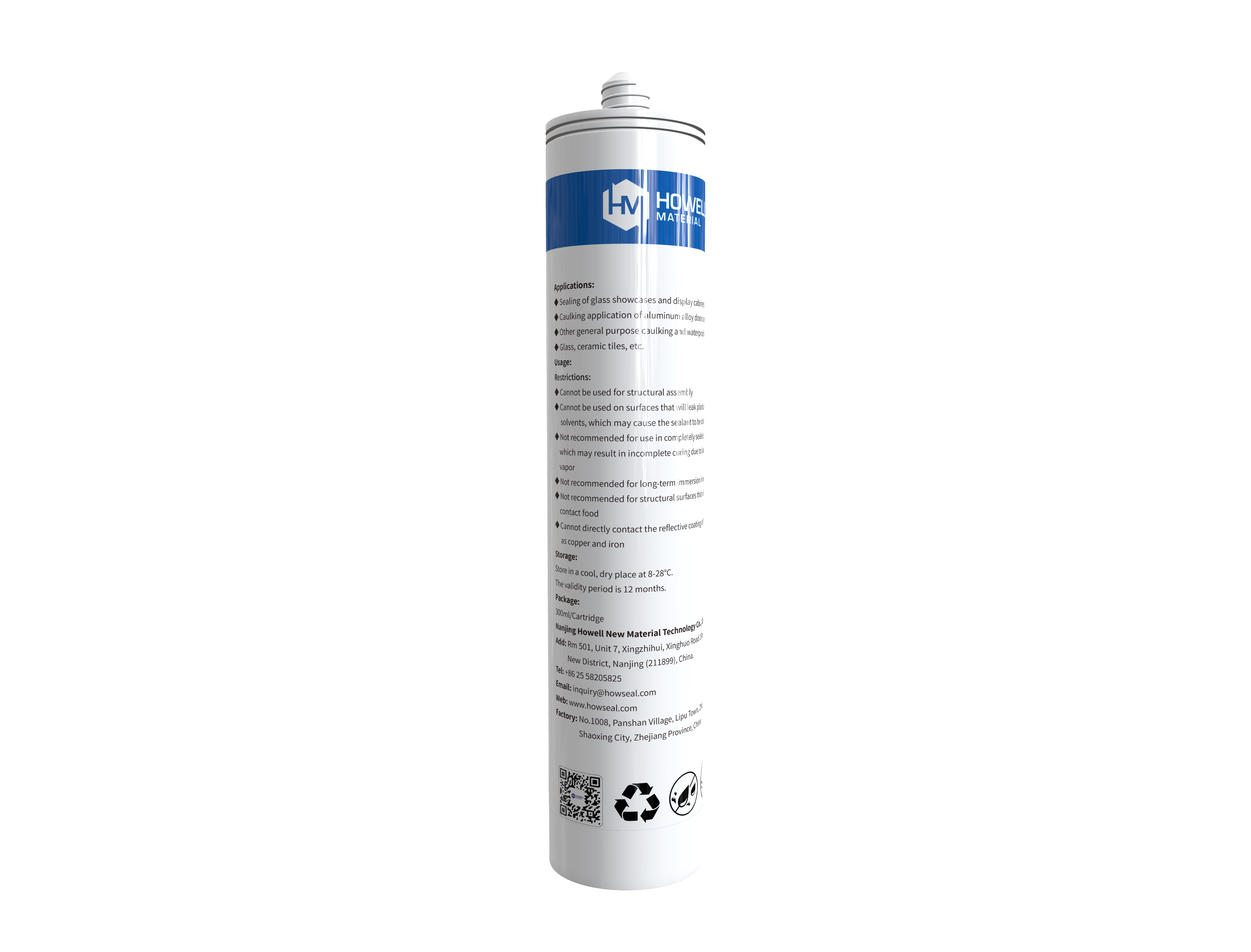 PRESUMENTA DE PRESISTENCIA Construcción de edificios sellador y adhesivo Cure neutral Oxime Silicona