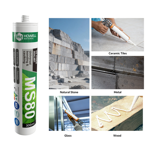 MS80: adhesivo sellador de polímero MS Super Bonding para decoración estructural