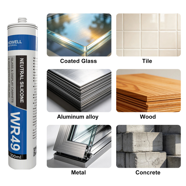 Selladores de silicona altamente resistentes a la intemperie WR49 para aplicaciones arquitectónicas, decorativas e industriales